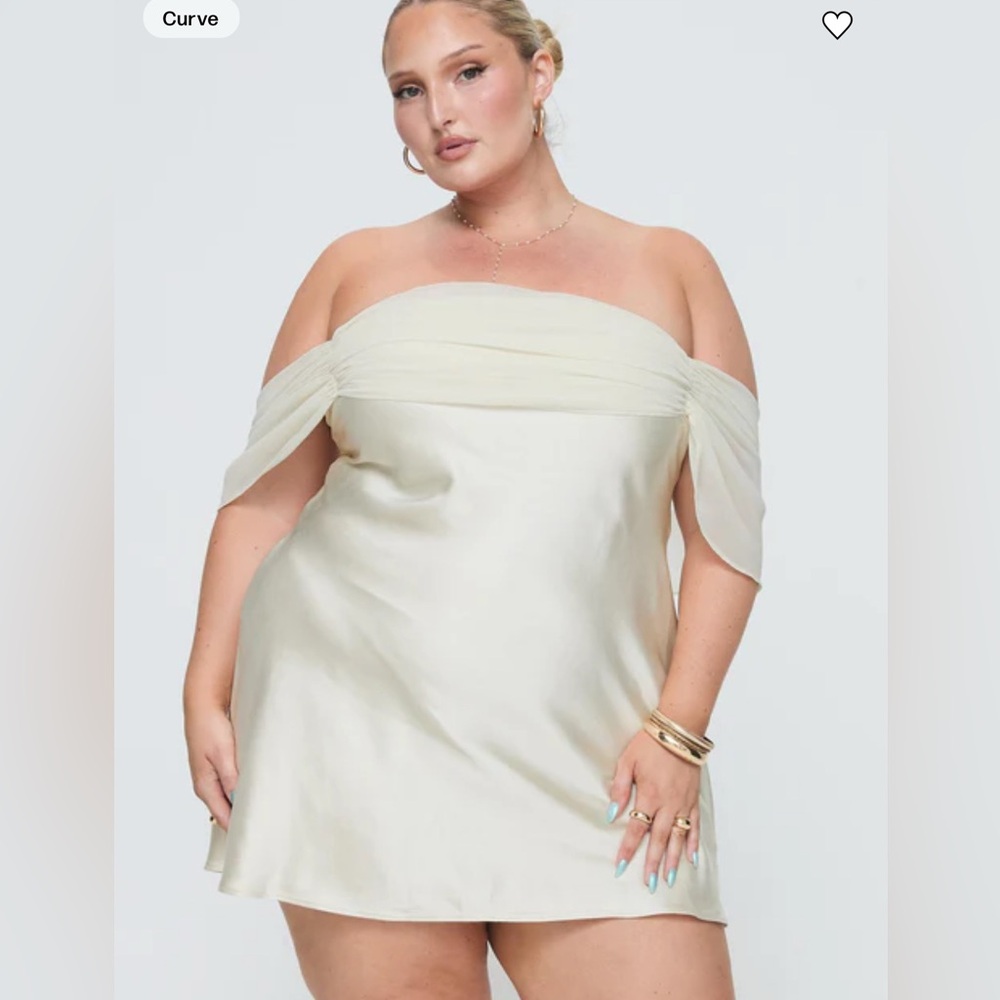 Princess Polly Cream Mini Dress